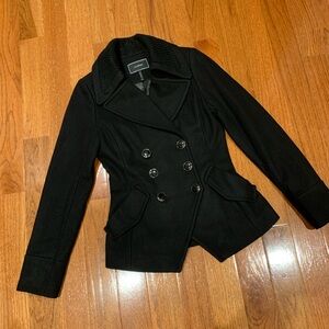 Fitted Wool Peacoat EUC